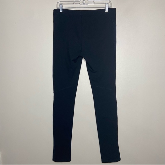 Rag And Bone Mixed Texture Button Black Leggings - Picture 2 of 7